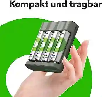 Cargador Gp Aa/aaa +2aa 2100mah +2aaa 750mah