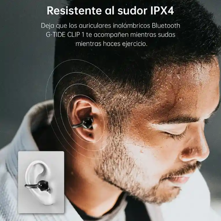 Auriculares Inalámbricos Con Clip Para La Oreja G-tide Clip1 Color Blanco