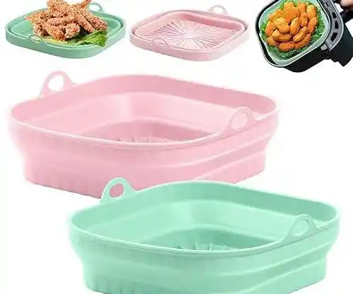 Molde Protector Freidora Air Fryer Cuadrado Reutilizable 20cm