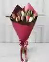 Bouquet De 10 Tulipanes Multicolores