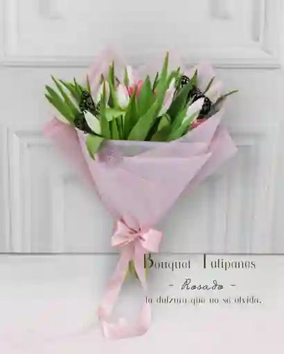 Bouquet De 15 Tulipanes Multicolor