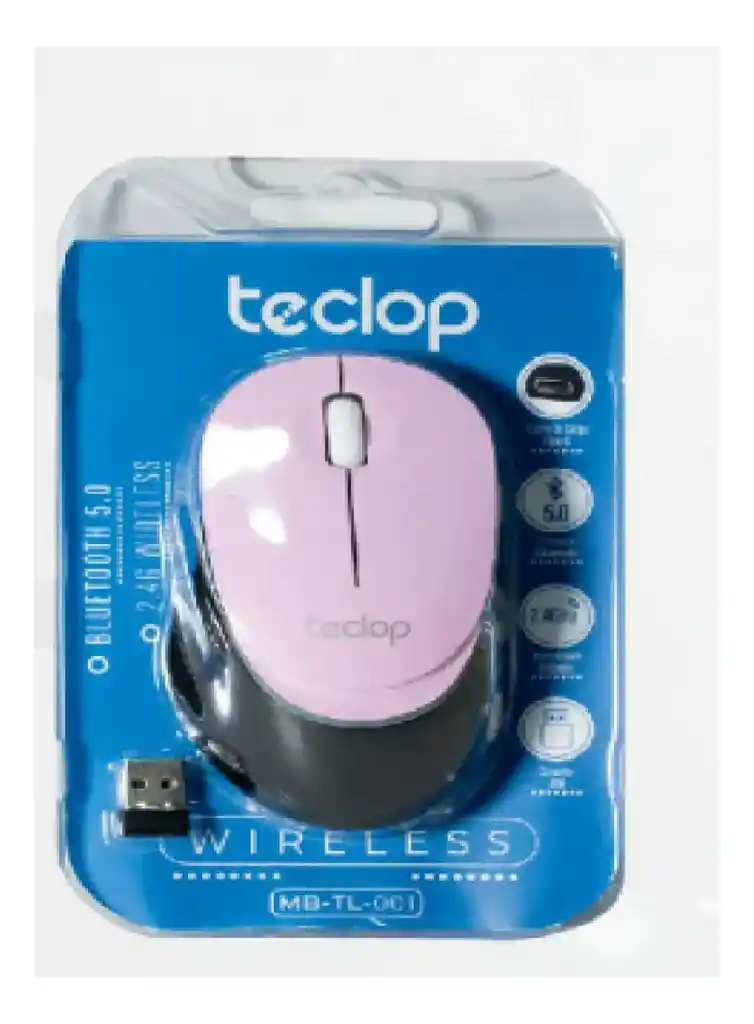 Mouse Inalámbrico Recargable Usb Teclop