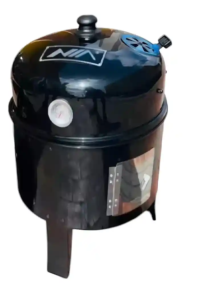 Barril Asador Y Ahumador Para Aire Libre Portátil 3 En 1 Color Negro