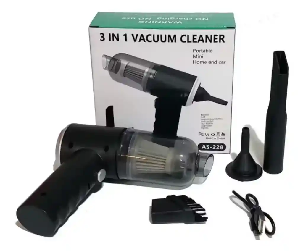 Aspiradora 3 En 1 Mini Inalámbrica Recargable Carro Hogar