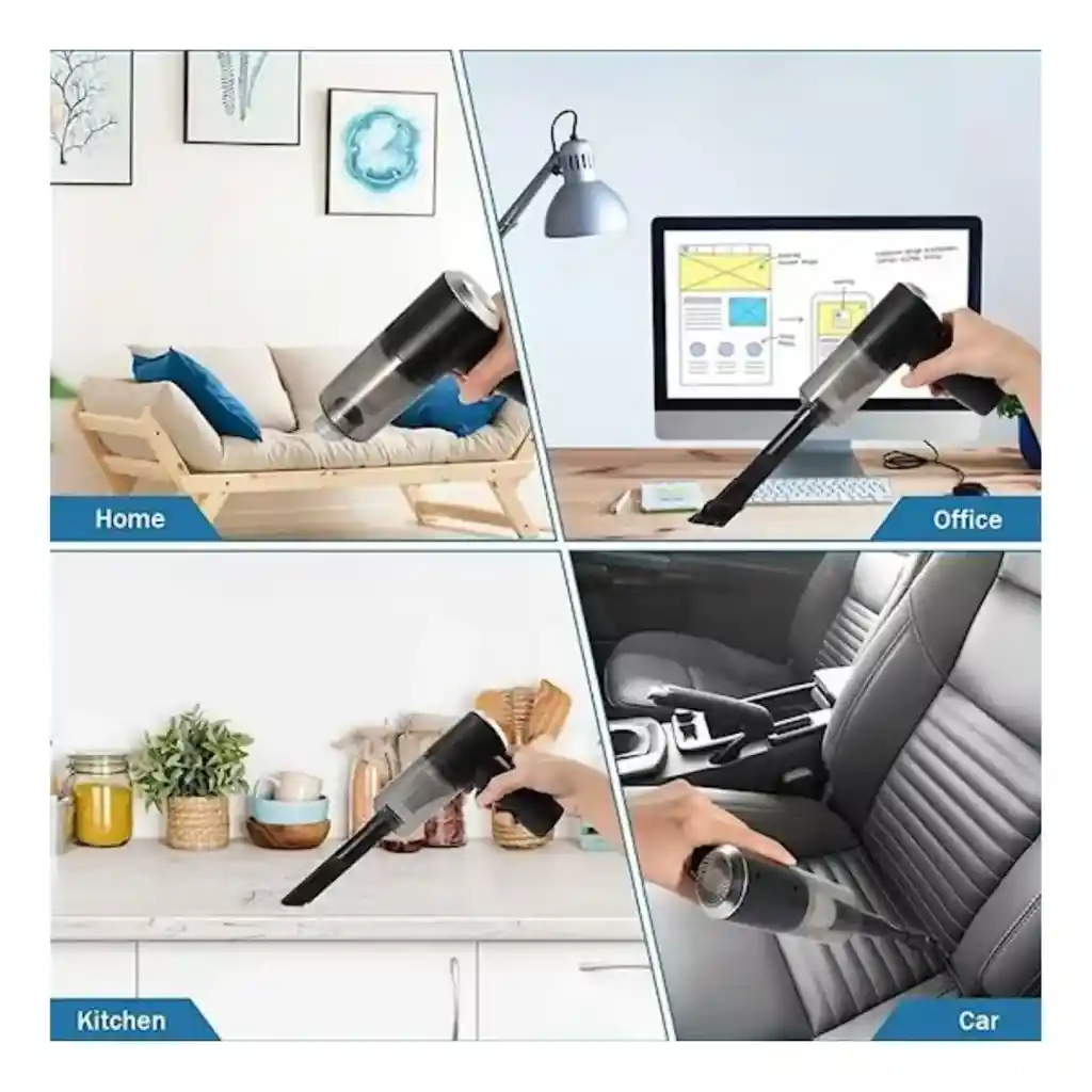 Aspiradora 3 En 1 Mini Inalámbrica Recargable Carro Hogar