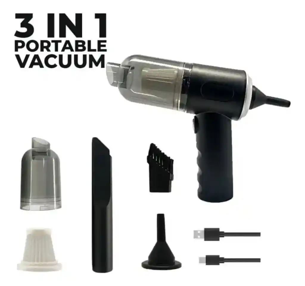 Aspiradora 3 En 1 Mini Inalámbrica Recargable Carro Hogar