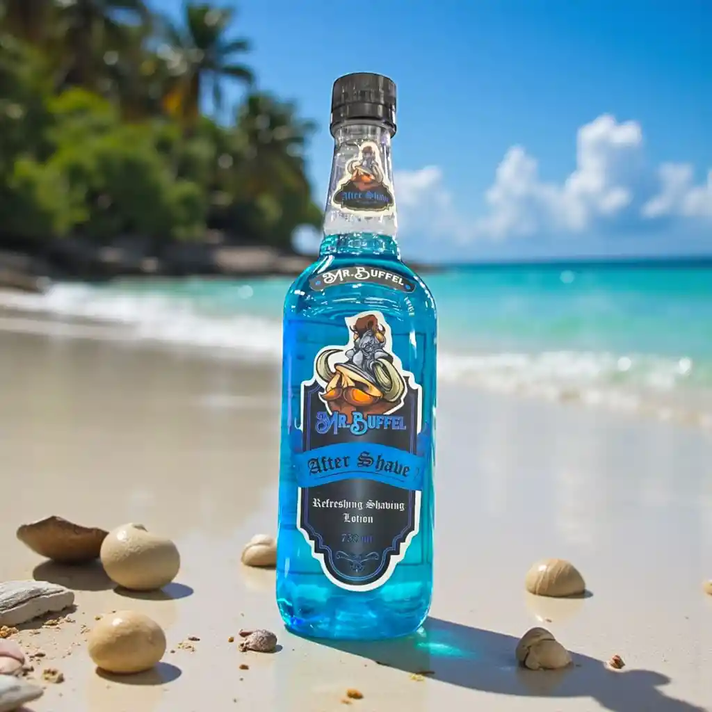 After Shave Blue, Loción Para Después De Afeitar Mr. Buffel X 750 Ml