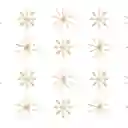 Papel De Regalo De Navidad Premium Copos De Nieve X8 Unidades