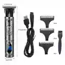 Maquina Patillera Recargable Vgr228 Diseño Pantalla Led Plateada