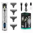 Maquina Patillera Recargable Vgr228 Diseño Pantalla Led Plateada