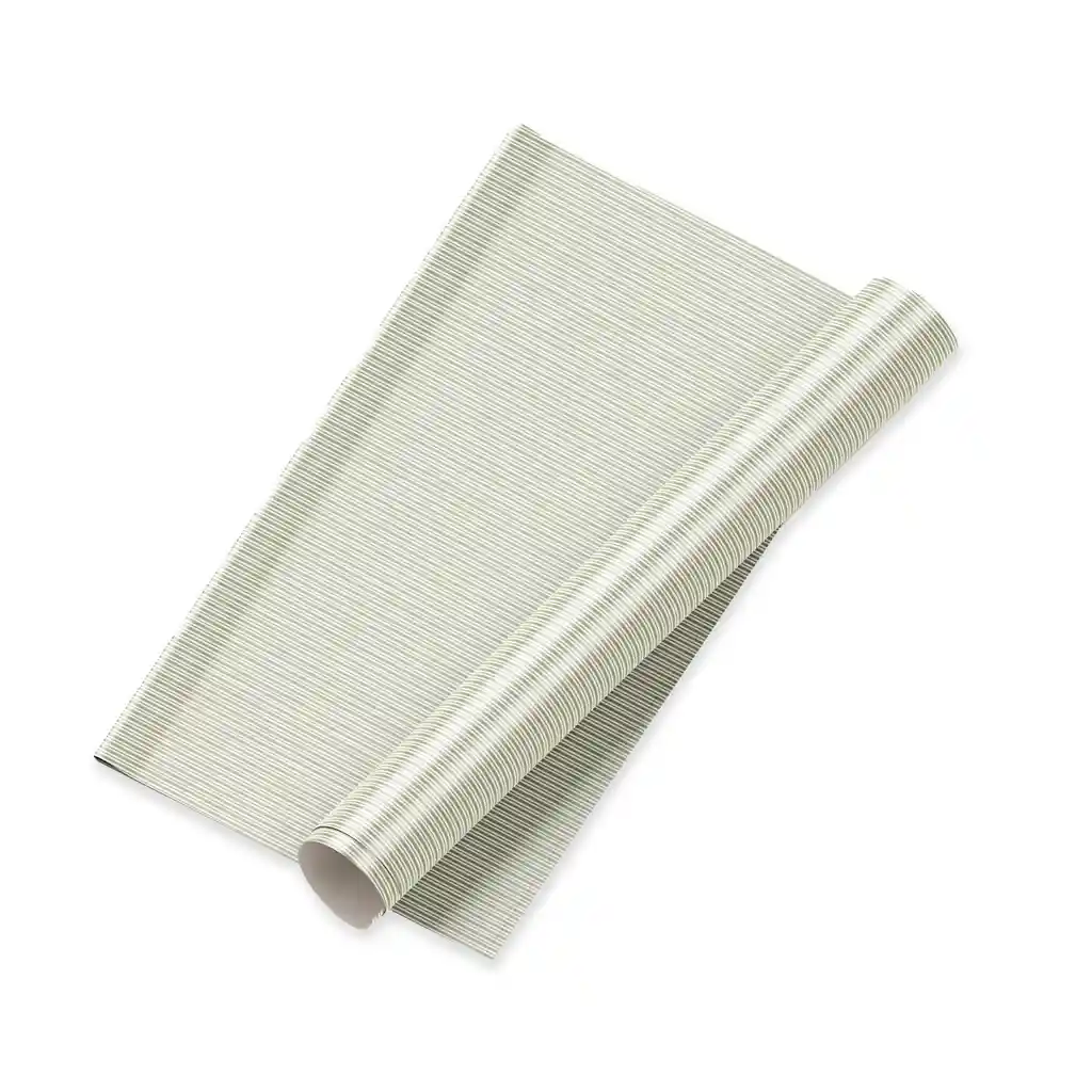 Papel De Regalo De Navidad Premium Rayas Verdes X20 Unidades