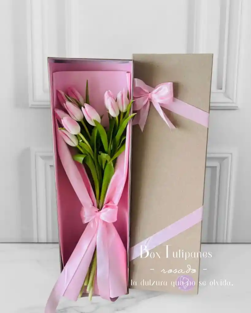 Cajas De 10 Tulipanes Rosados