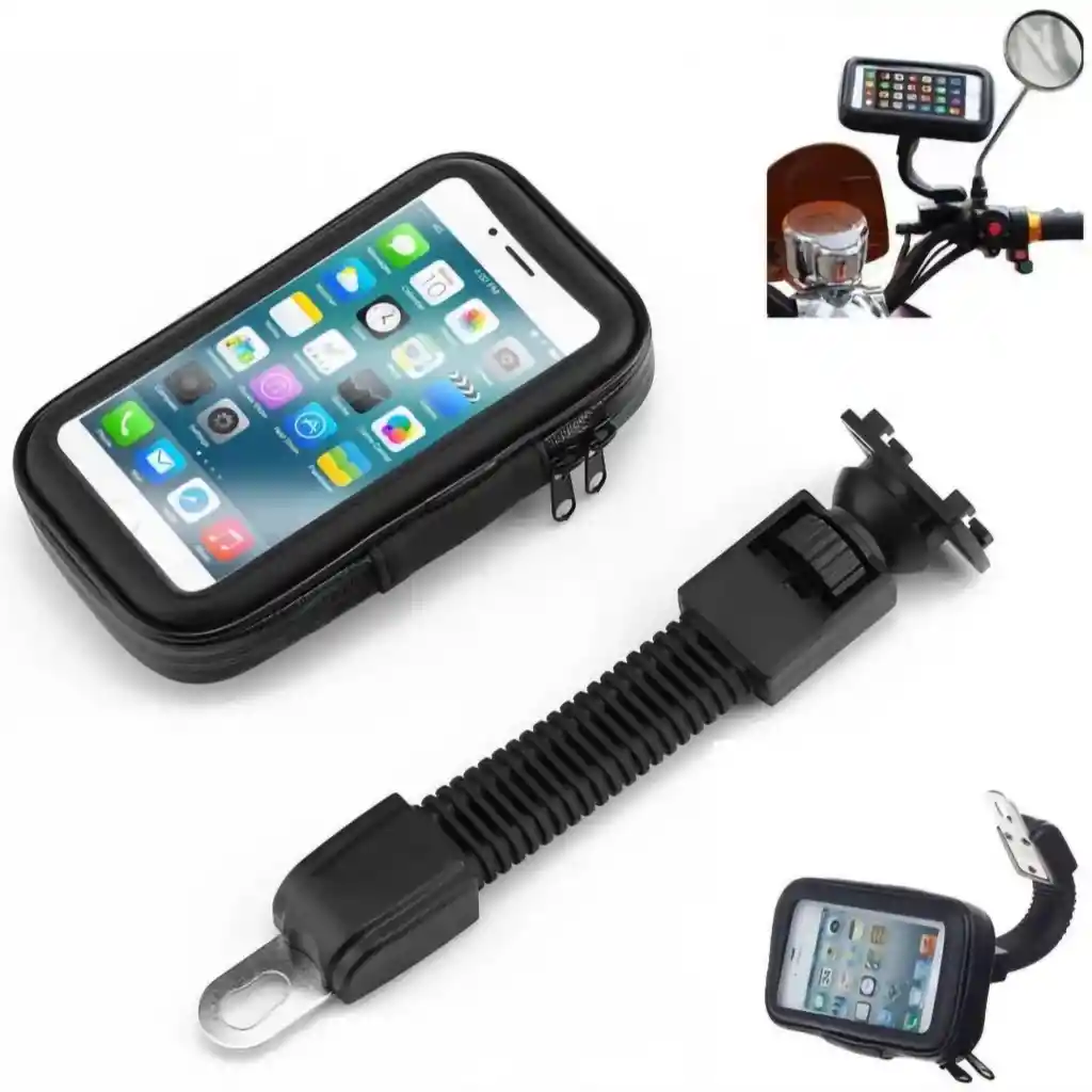 Soporte De Moto Para Celular Impermeable Giro 360