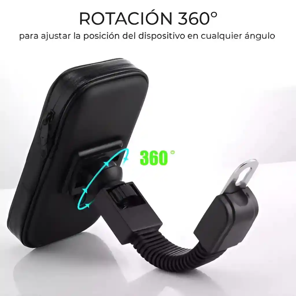 Soporte De Moto Para Celular Impermeable Giro 360