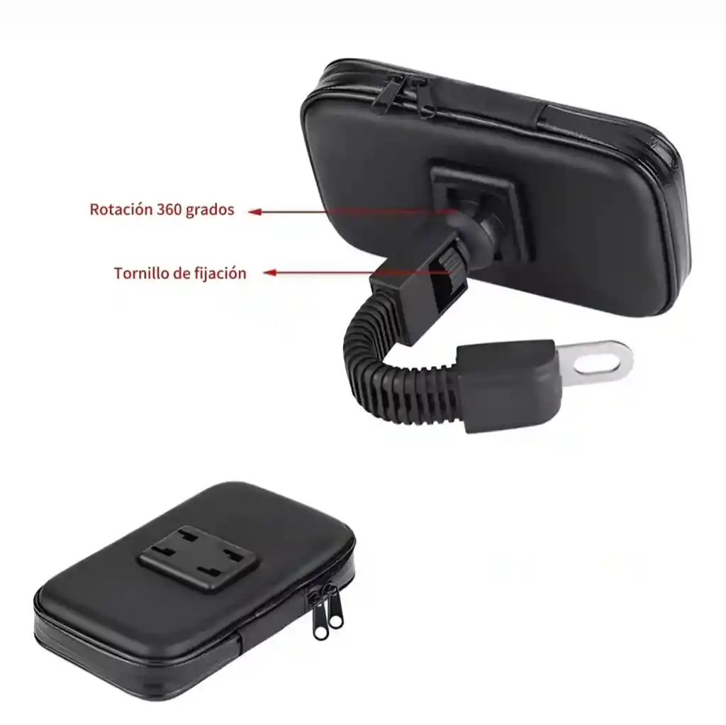 Soporte De Moto Para Celular Impermeable Giro 360
