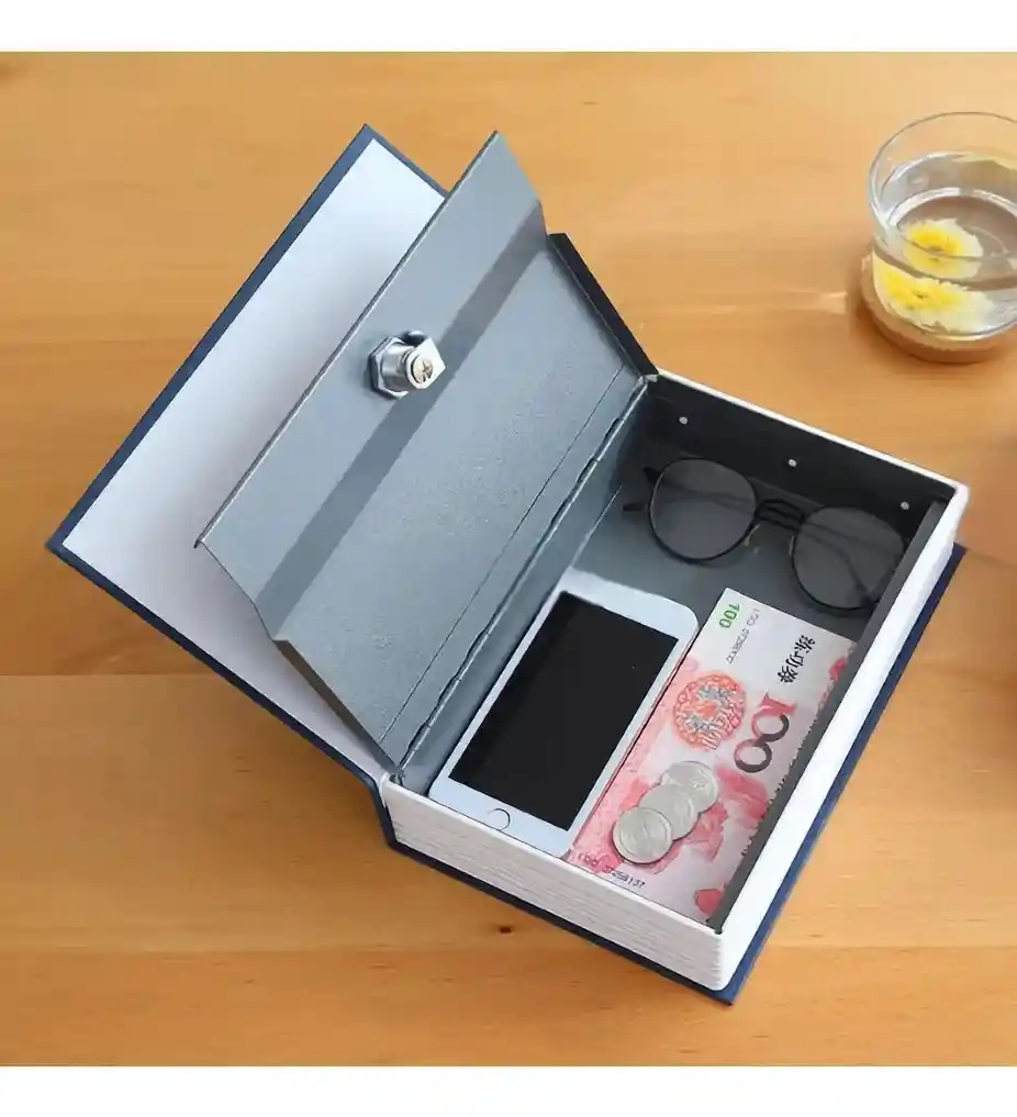 Caja Fuerte Menor Camuflado Libro Diccionario Metálica Llave - Diseño