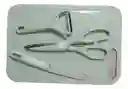 Utensilios Tabla Picar Tijera Cuchillo Pelador Kit Cocina X4