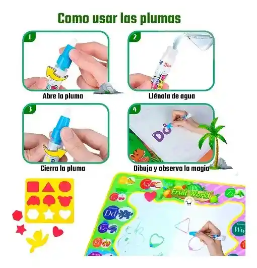 Tapete Mágico Pintar Colorear Arte Niños Juguete Didáctico