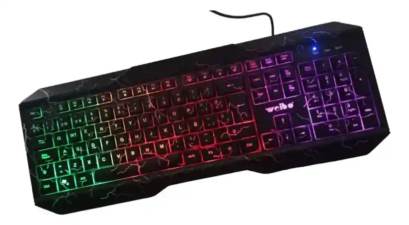Teclado Gamer Trueno Con Luces De Cable 570