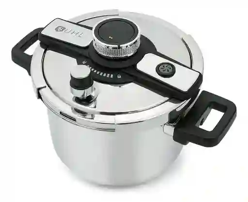 Olla Express Zebbris A Presión 4 Litros En Acero Inoxidable - Plateado