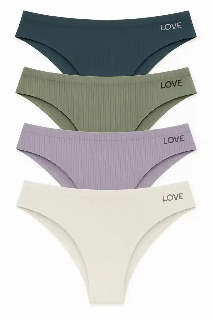 Dos Panty Tanga Colores Surtidos Talla L / Xl