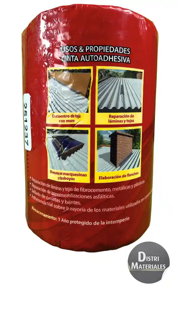 Cinta Asfaltica Autoadhesiva Tapa Goteras 33 Cm X 10 Mt