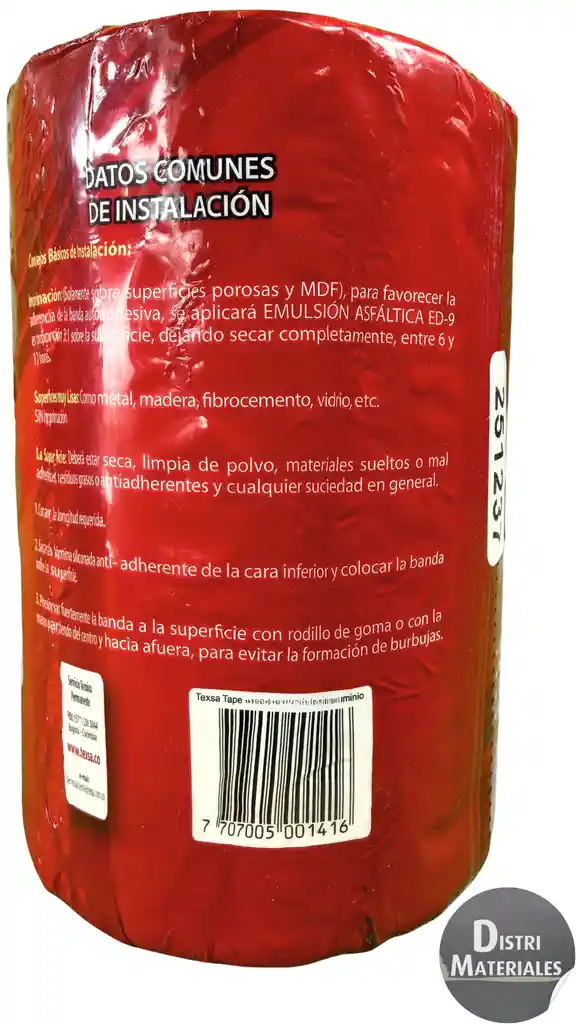 Cinta Asfaltica Autoadhesiva Tapa Goteras 33 Cm X 10 Mt