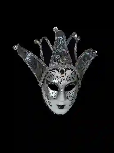 Mascara Antifaz Arlequin Con Cascanueces Disfraz Halloween