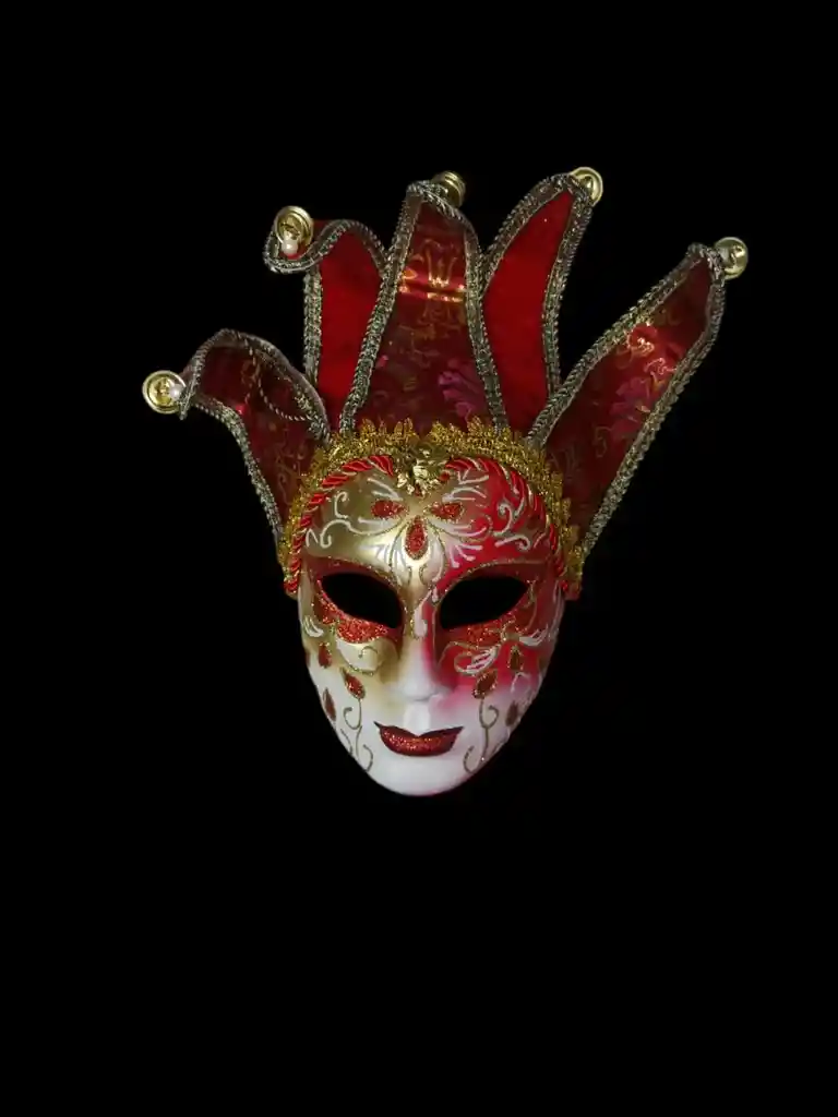 Mascara Antifaz Arlequin Con Cascanueces Disfraz Halloween