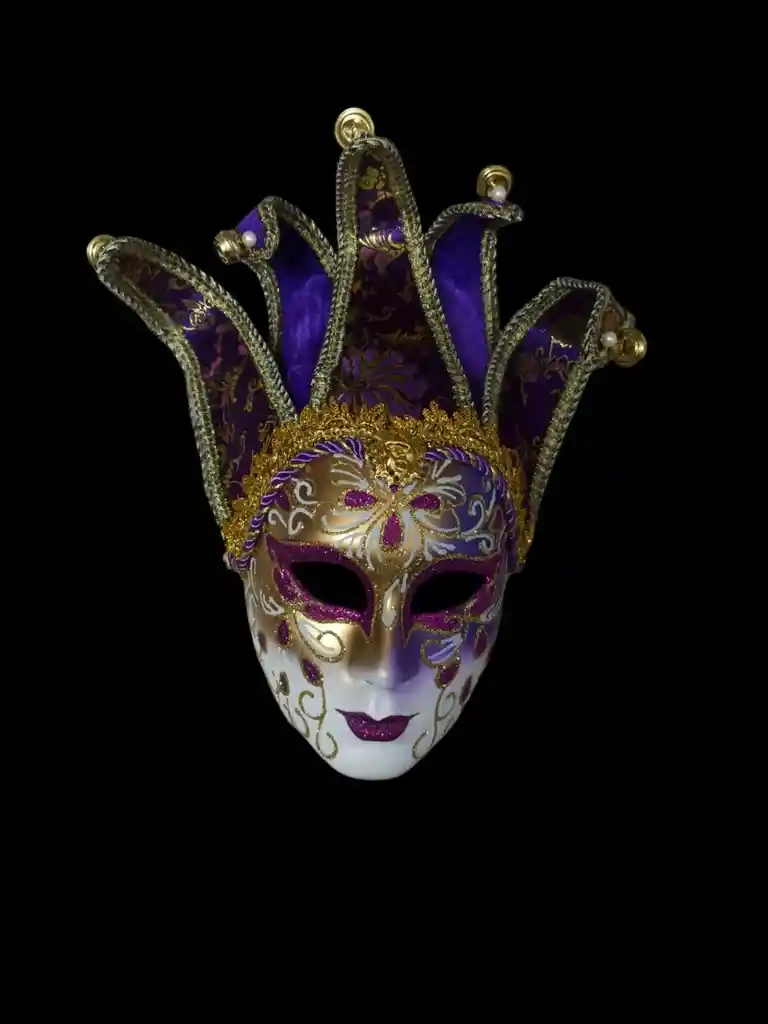 Mascara Antifaz Arlequin Con Cascanueces Disfraz Halloween