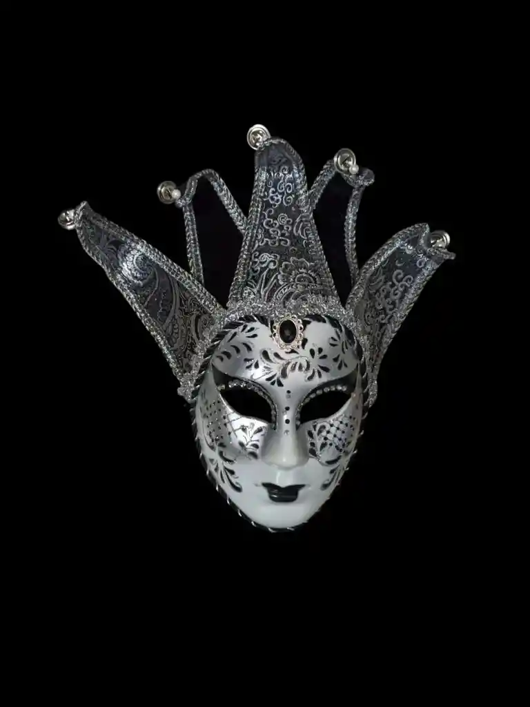 Mascara Antifaz Arlequin Con Cascanueces Disfraz Halloween