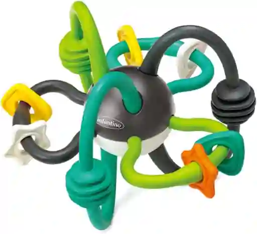 Juego Sensorial De Anillos De Colores Y Mordedor Para Bebés