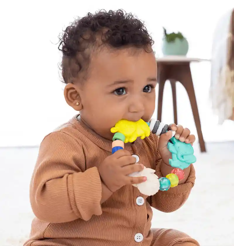 Juguete Sensorial Con Cuentas Texturas Y Animales Para Bebés