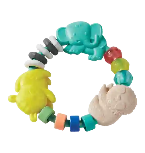 Juguete Sensorial Con Cuentas Texturas Y Animales Para Bebés