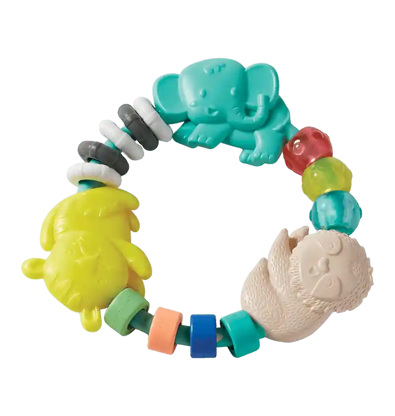 Juguete Sensorial Con Cuentas Texturas Y Animales Para Bebés