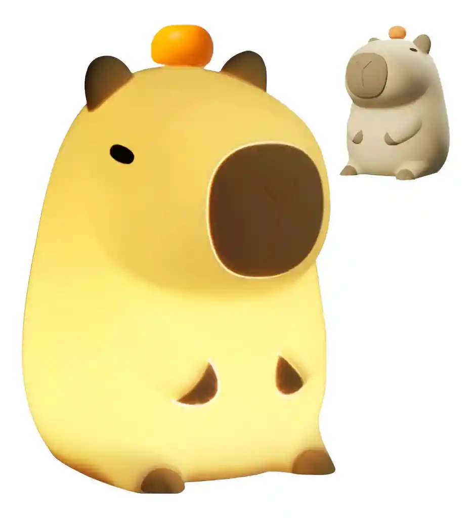 Lámpara Nocturna De Silicona Capibara Táctil