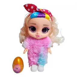 Muñeca Bebe Pijama Peluche Fashion + Mascota Juguete