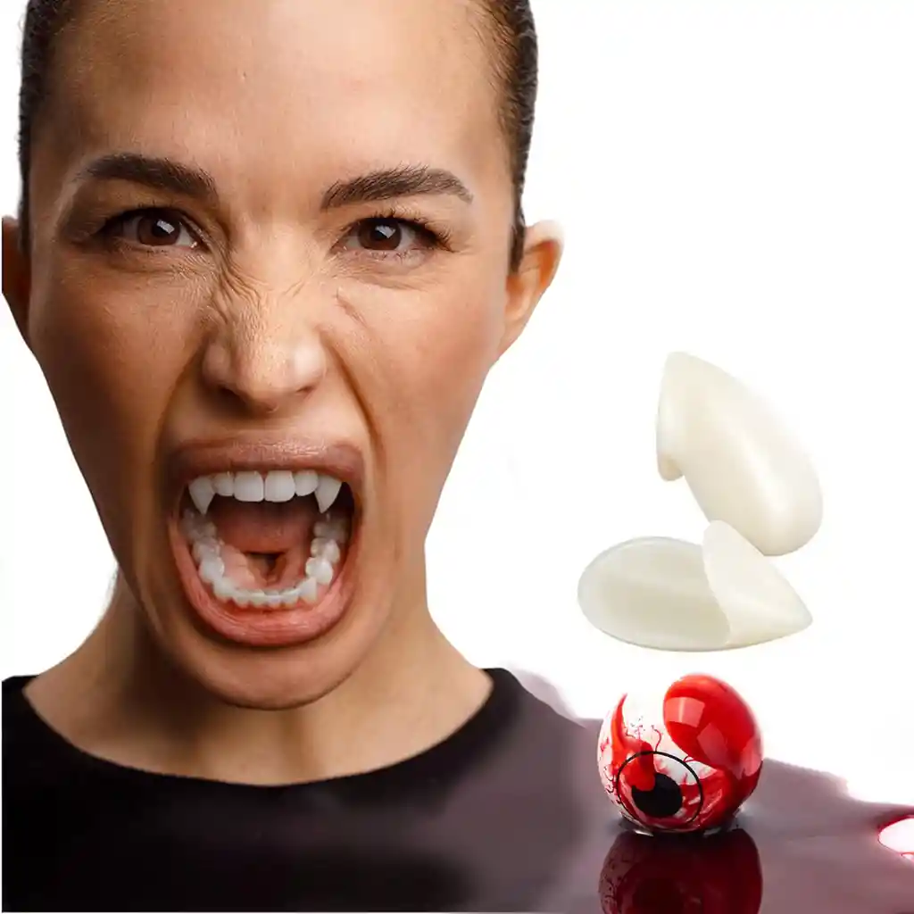 Colmillos De Vampiro 15mm Para Hallowen