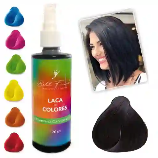 Laca Negro Spray Temporal Para Cabello (120ml)