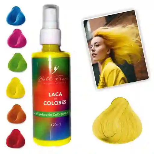Laca Amarillo Spray Temporal Para Cabello