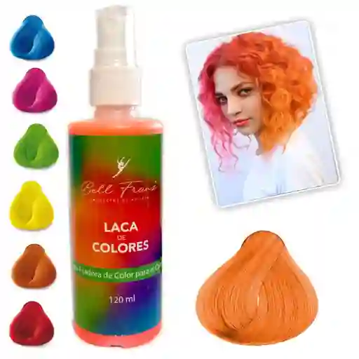 Laca Naranja Spray Temporal Para Cabello