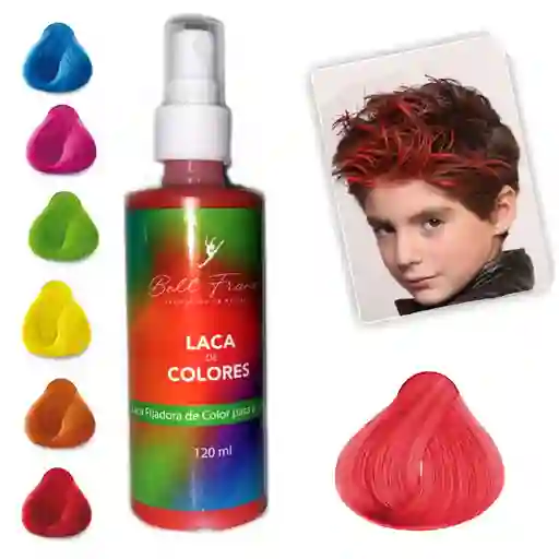 Laca Rojo Spray Temporal Para Cabello