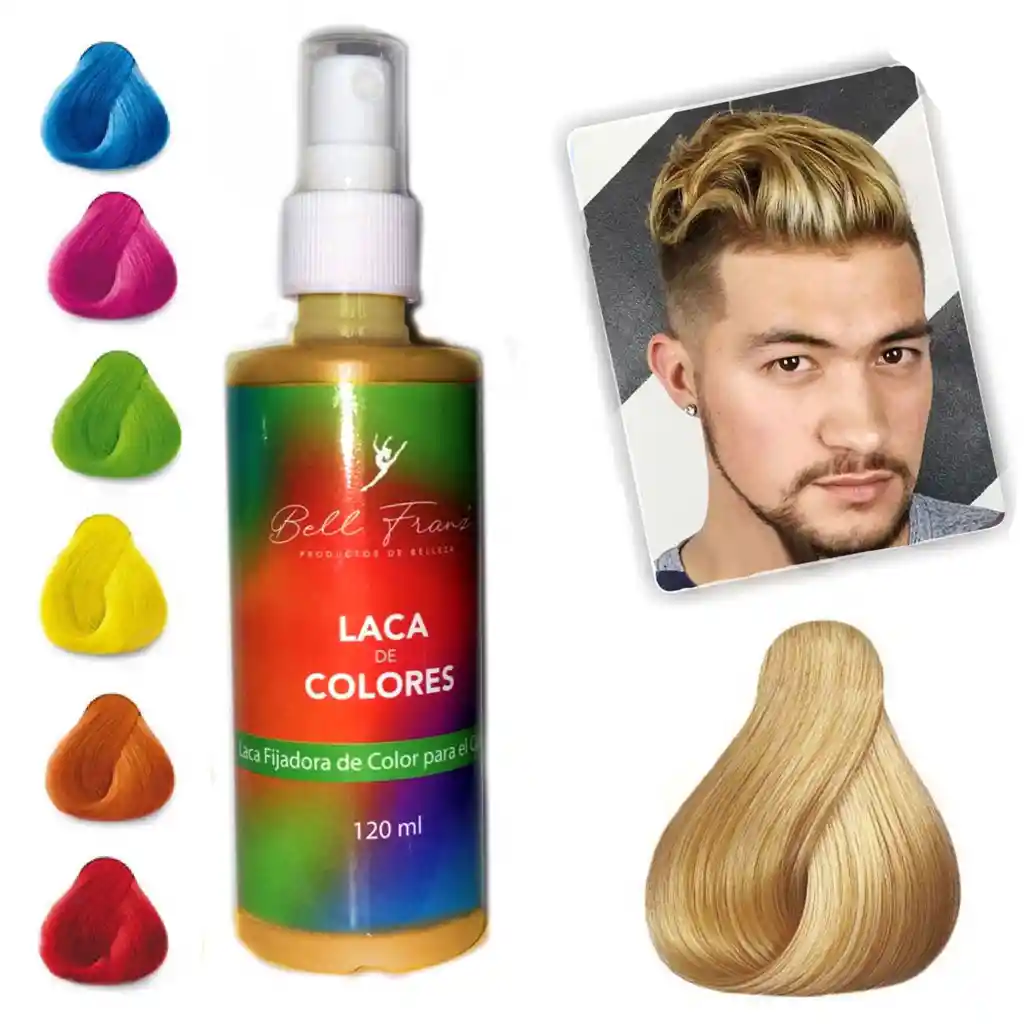 Laca Dorado Spray Temporal Para Cabello