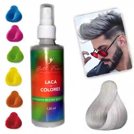 Laca Plateado Spray Temporal Para Cabello (120ml)