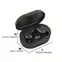 Audifonos Inalambricos Pequeños Negros Con Pantalla De Bateria Led