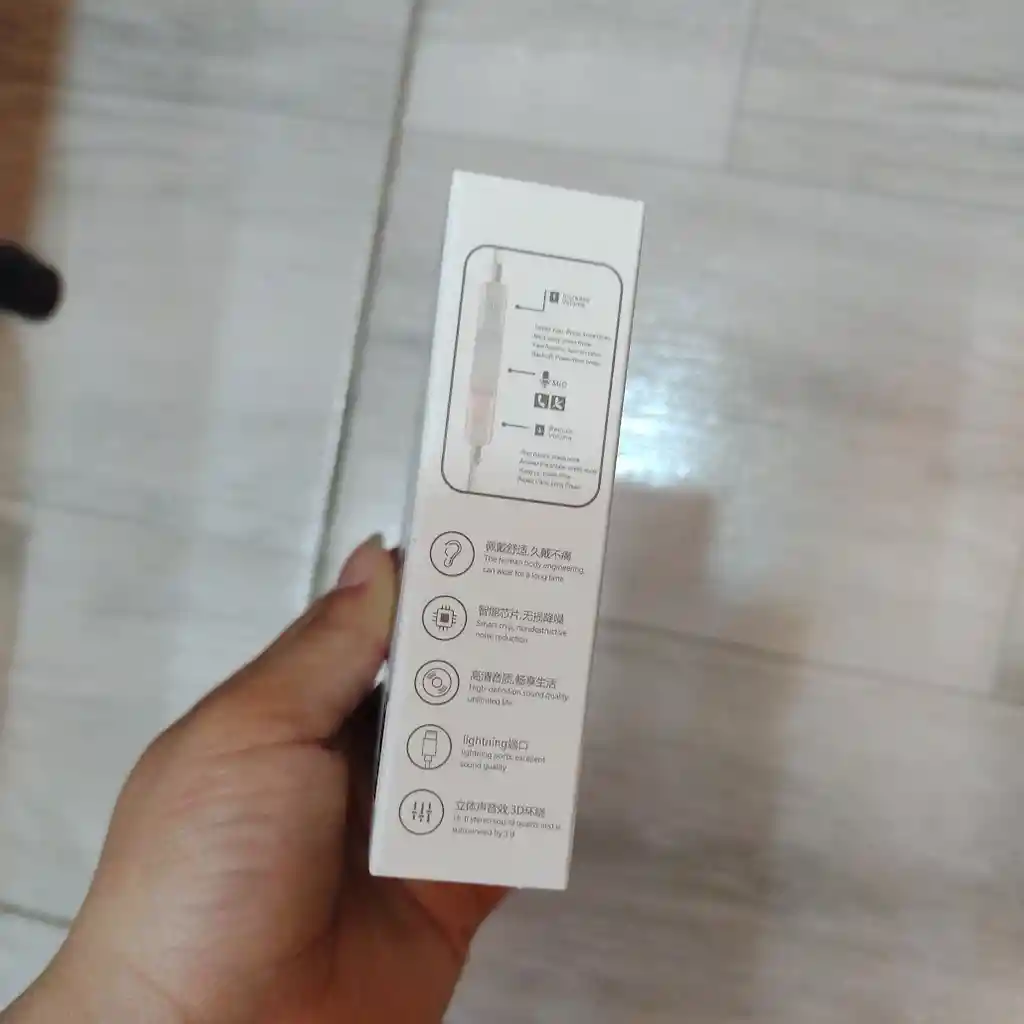 Audifonos Blancos Con Cable Manos Libres Conector Lightning Entrada Iphone