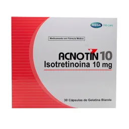 Acnotin Isotretinoina 10 Mg X 30 Caps +++