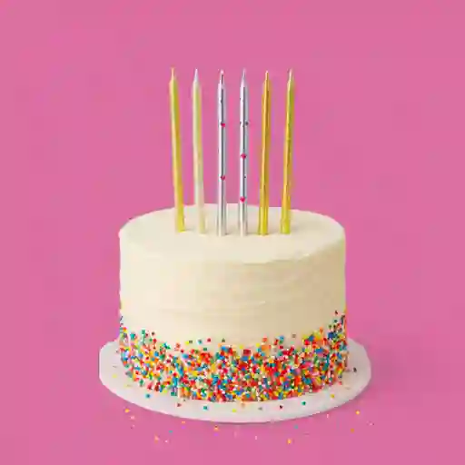 Velas Doradas Con Diseño De Corazónes X6 Unidades / 13 Cm