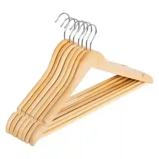 Ganchos De Ropa Madera Para Colgar Ropa X 24 Unidades