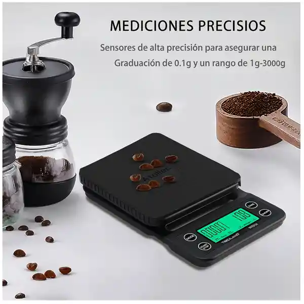 Gramera Digital Bascula Alta Precison Con Temporaziador One